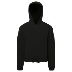 Sweat à capuche crop-top oversize en tissu recyclé TriDri® enfant personnalisé