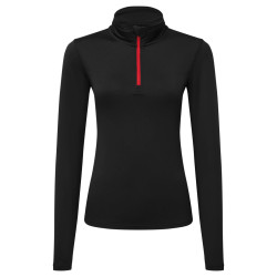 Top femme en tissu gratté recyclé à ¼ de zip et à manches longues TriDri® personnalisé