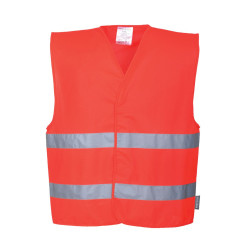 Gilet de haute visibilité à deux bandes (C474) EN ISO 20471 CLASSE 2 personnalisé