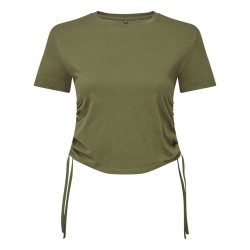 Crop-top froncé femme TriDri® personnalisé