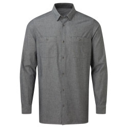 Chemise d’artisan pour hommes à manches longues en coton biologique issu du commerce équitable personnalisé