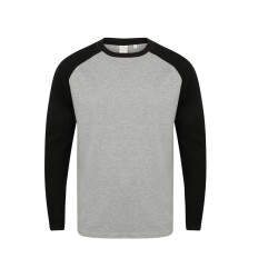 Tee-shirt baseball manches longues vierge ou à personnaliser - Express et pas cher