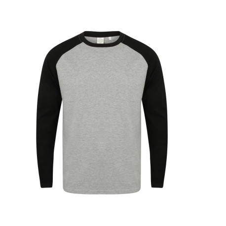 Tee-shirt baseball manches longues vierge ou à personnaliser - Express et pas cher