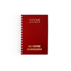 AGENDA CARRÉ 1 JOUR SPIRALE 2025 personnalisé
