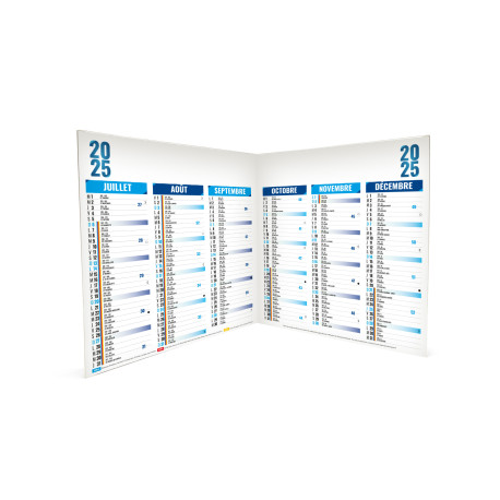 BANCAIRE STANDARD ORIGAMI CARRÉ BLEU 2025 personnalisé