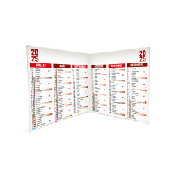 BANCAIRE STANDARD ORIGAMI CARRÉ ROUGE 2025 personnalisé