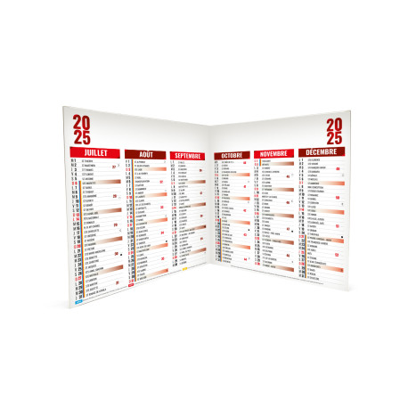 BANCAIRE STANDARD ORIGAMI CARRÉ ROUGE 2025 personnalisé