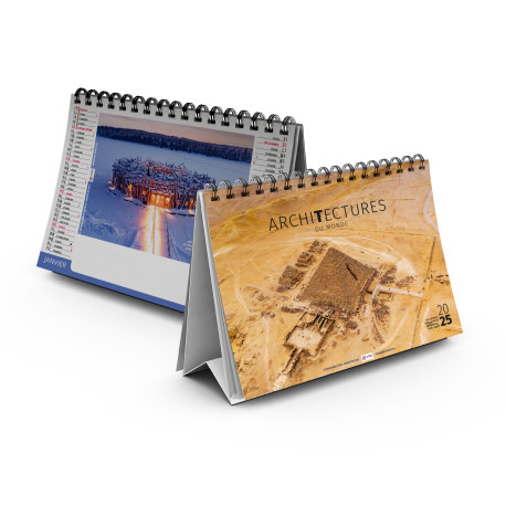 CHEVALET STANDARD 7 FEUILLETS ARCHITECTURES DU MONDE 2025 personnalisé