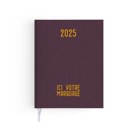 AGENDA EMBOITE SEMAINIER TOILE 2025 personnalisé