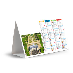 CHEVALET DE COMPTOIR PARCS ET CHÂTEAUX 2025 personnalisé