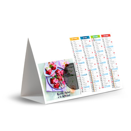 CHEVALET DE COMPTOIR PLATS ET DESSERTS 2025 personnalisé