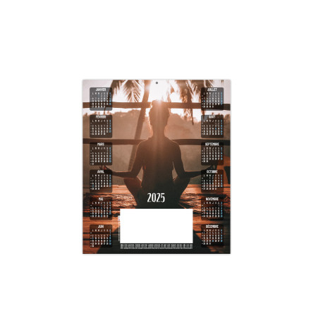 ESTAMPE CARRÉE YOGA 2025 personnalisé