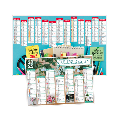 CALENDRIERS BANCAIRES CRÉATION - 2025 personnalisé