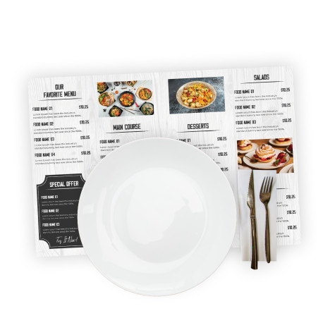SET DE TABLE PAPIER - 2025 personnalisé