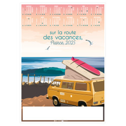 POSTER SUR LA ROUTE DES VACANCES 2025 personnalisé