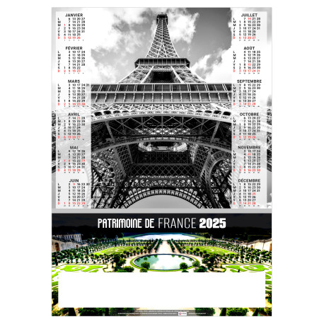 POSTER PATRIMOINE DE FRANCE 2025 personnalisé