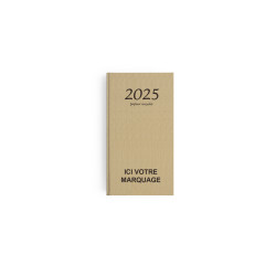 AGENDA EMBOITE MINI KRAFT 2025 personnalisé