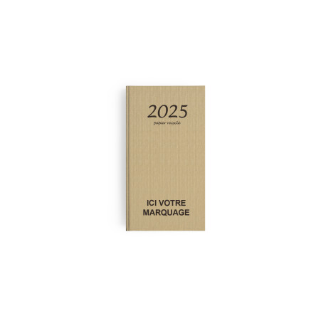 AGENDA EMBOITE MINI KRAFT 2025 personnalisé