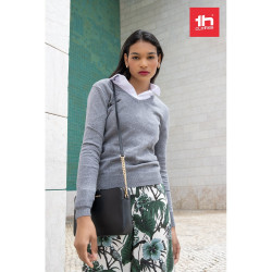THC MILAN WOMEN. Pullover col "V" femme vierge ou à personnaliser