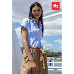 THC LONDON WOMEN. Chemise oxford pour femme MC vierge ou à person