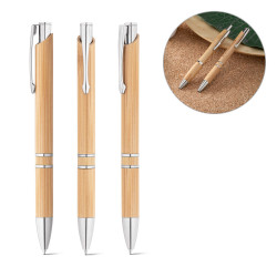 Stylo à Bille en Bambou Personnalisé - Beta Bamboo de Wiloo
