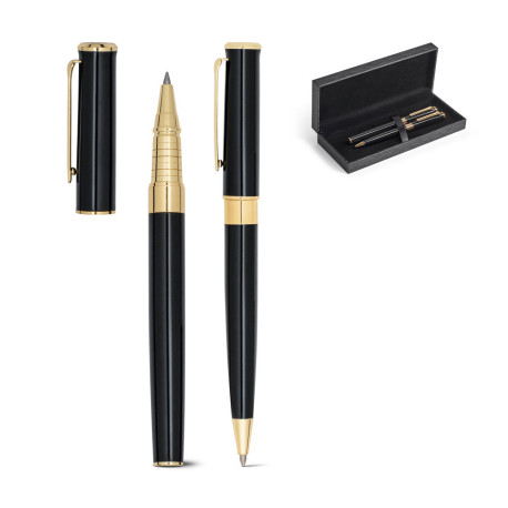 VERSAILLES. KIt roller et stylo bille en métal vierge ou à person