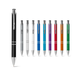 BETA PLASTIC. Stylo à bille avec clip en métal vierge ou à person