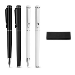 CALIOPE SET. Kit roller et stylo bille en métal vierge ou à perso