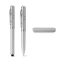 LAPOINT. Stylo bille multifonction en métal vierge ou à personnal