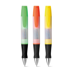 Stylo bille multifonction 3-en-1 - Orange, Jaune, Vert Clair