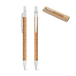 NATURA. Stylo à bille en liège et aluminium vierge ou à personnal