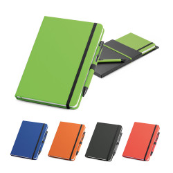SHAW. Coffret stylo à bille et bloc-notes A5 vierge ou à personna