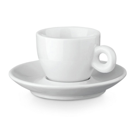 PRESSO. Tasse et soucoupe en céramique vierge ou à personnaliser