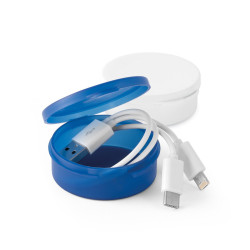 EMMY. Câble USB avec connecteur 3 en 1 vierge ou à personnaliser