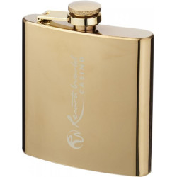 Flasque en métal doré vierge ou à personnaliser