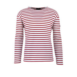 Tee-shirt à rayures manches longues vierge ou à personnaliser - Express et pas cher