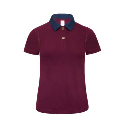Polo femme 180 col denim vierge ou avec votre logo