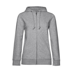 Sweat capuche zippé organique femme vierge ou à personnaliser