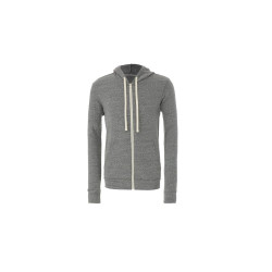 Sweat capuche zippé Triblend vierge ou à personnaliser