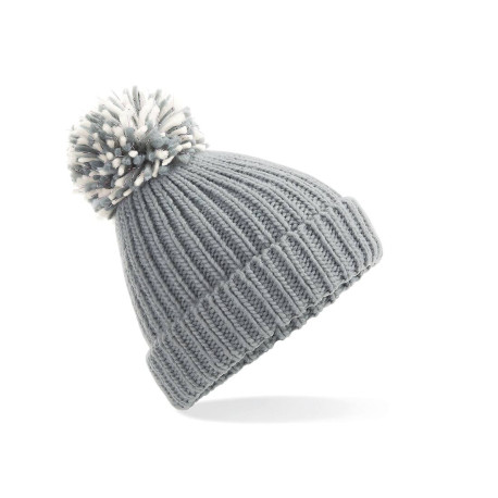 Bonnet à pompon brillant vierge ou avec votre logo