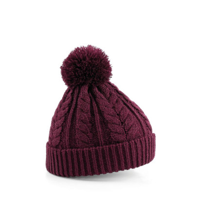Bonnet maille torsadée Snowstar® vierge ou avec votre logo