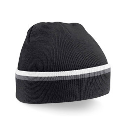 Bonnet tricolore noir gris blanc - Express et pas cher