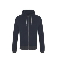 Sweat capuche zippé en coton recyclé vierge ou à personnaliser