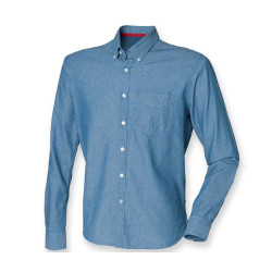 Chemise chambray vierge ou à personnaliser - Express et pas cher