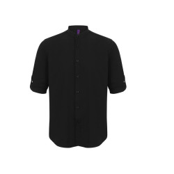 Chemise homme col mao vierge ou avec votre logo