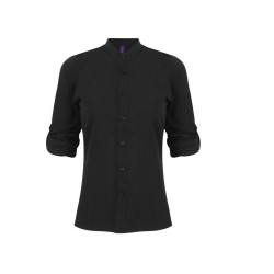 Chemise femme col mao vierge ou avec votre logo
