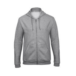Sweat ID.205 grand zip capuche vierge ou avec votre logo