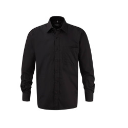 Chemise en Popeline de Coton Pure à Manches Longues pour Homme