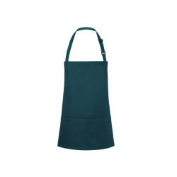 Tablier à bavette court Basic avec boucle et poche vierge ou avec votre logo
