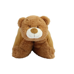 Coussin-peluche zipp  Ours Mumbles personnalisé